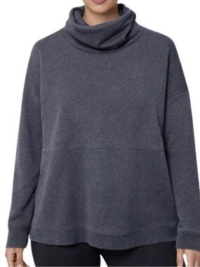 Athleta Charcoal Gray Cozy Funnel Neck Sweater